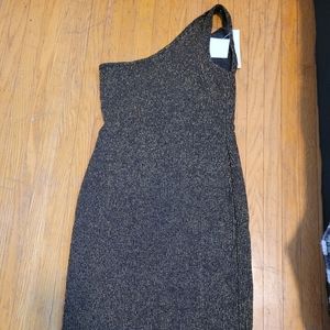 Glitter party dres off the shoulder (one arm)